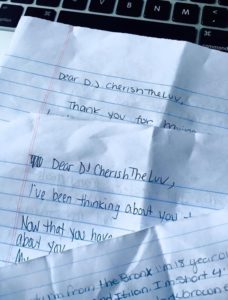 Pen pal letters from inmates to DJ CherishTheLuv